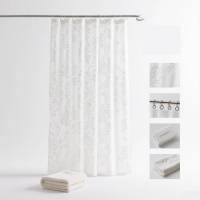 Cortina de ducha de 180 x 180 cm, impermeable, a prueba de moho y elegante decoración para el baño. - details 4
