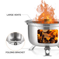 Estufa De Camping Portátil Mini Para Picnic Cocina Con Carbón Y Alcohol Grill De Sobrepresión Para Supervivencia Y BBQ - details 3
