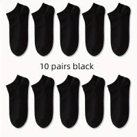 Calcetines De Tobillo Cómodos Y Transpirables Para Hombre Y Mujer Negros Blancos Grises Paquete De 5 O 10 Pares Para Primavera Verano - details 13