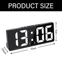 BIT Reloj despertador LED multifunción para dormitorio de estudiantes, pequeña alarma, indicador de fecha y temperatura, despertador multigrupo - details 3