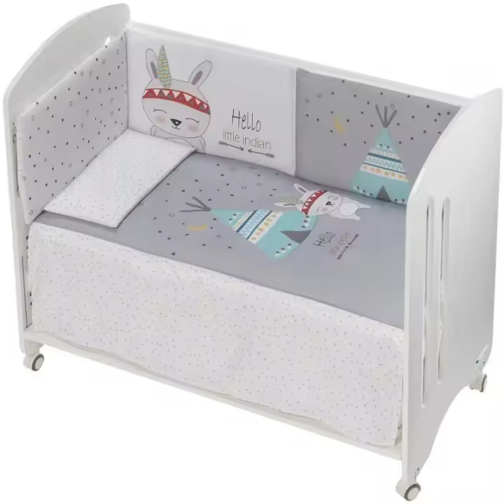 Edredón Cuna y Chichonera  Modelo Tipi Oso gris Interbaby - 1