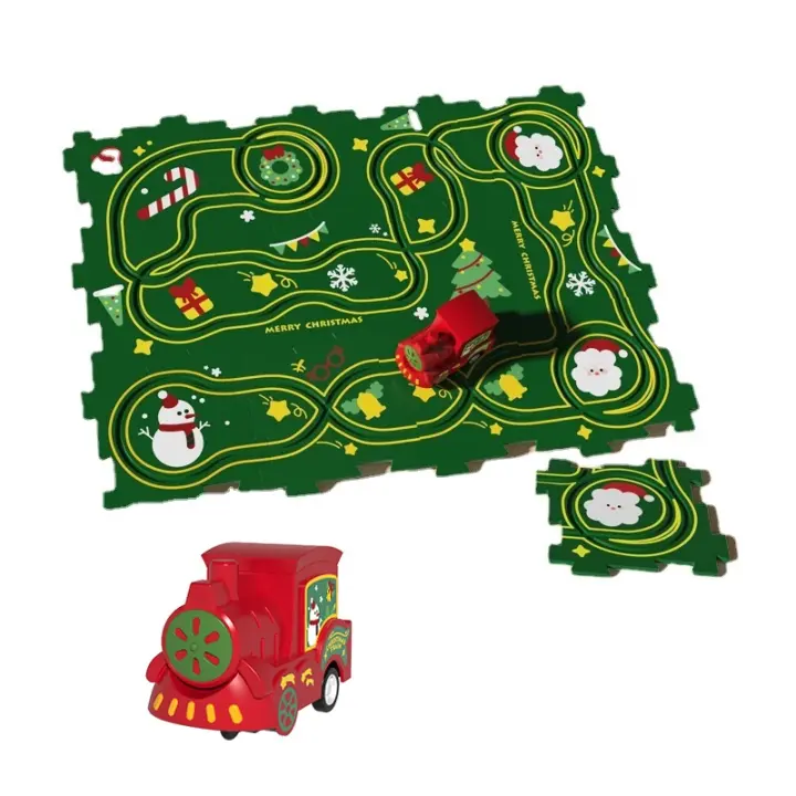 Juguete Educativo De Rompecabezas Eléctrico Para Niños Coche De Carril De Rendija Modelo De Tren Juego Interactivo De Desafío Cerebral - 1