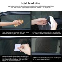 4Pcs Pegatinas De Sol Para Coche 42x38cm Protección Solar PVC Escudo De Ventana Lateral DIY Accesorios Exteriores De Automóvil - details 4