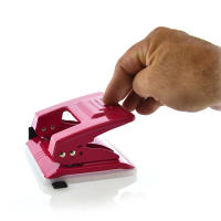 Taladro de Mesa/Oficina- Perforadora Metálica con 2 Agujeros, Gran Resistencia y Capacidad, Perfora hasta 20 Hojas, Guía de Corte, Reverso con Depósito y Tapa - by SDI por Office Box - details 1