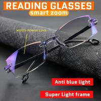 Gafas De Lectura Inteligentes Para Hombres Y Mujeres Sin Marco Anti Luz Azul Bifocal Para Vistas Cercanas Y Lejanas - details 0