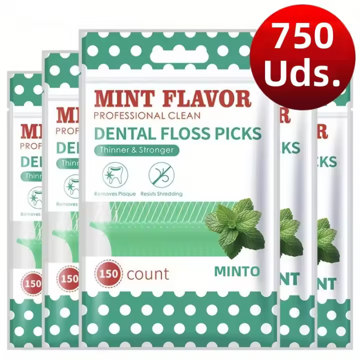 Bastones De Higienia Dental Sabor Menta 750/300/150/50/10PCS Polyetileno Origin Mainland China Sin Químicos De Alta Importancia - 1