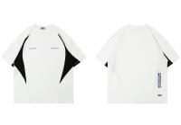 Camiseta Retro Unisex 2023 Estilo Preppy Con Parches Cuello Redondo Manga Corta Algodón Suave Y Transpirable Para Hombres Moda Casual Hip Hop - details 3