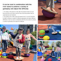 Tablero De Equilibrio Para Niños Entrenamiento Temprano De La Educación Del Jardín De Infantes Piedras Para Saltar Para Cruzar El Río Material De Goma Unisex - details 8