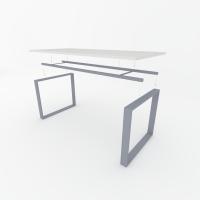OFICIT Mesa de Oficina Madera Nogal Estructura Gris Plata Modern - details 1