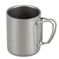 TOMSHOO Taza De Café Y Té De Titanio De Doble Pared 220/350/450/600ml Para Uso En Casa Oficina Exterior Camping Y Senderismo - details 28