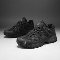 Zapatos De Senderismo Para Hombres HIKEUP Zapatillas De Trekking Para Montañismo Suela De Goma Duradera Deportes Al Aire Libre Talla Verdadera Para Principiantes Mesh Transpirable Color Negro Verde Gris - details 15