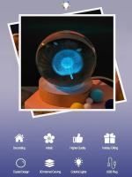 Lámpara De Noche Galaxia Planetaria 3D Cristal Ball Iluminación Decorativa Para El Hogar Regalos Maravillosos Forma Redonda Incluye Bombilla - details 3