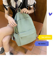Mochila Escolar Para Mujer Impermeable De Gran Capacidad Con Cierre De Cremallera Suave Color Sólido Casual Para Niñas Adolescentes Estudiante Suministro - details 23