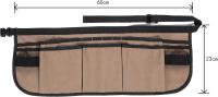 Cinturón de herramientas de jardinería con 13 bolsillos Impermeable 600D Oxford Cinturón Bolsa Delantal Cinturón de herramientas de jardín ajustable para mujeres y hombres Jardinero (Marrón-Estilo C) - details 0