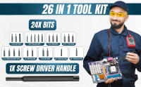 Galacok Set De Destornilladores De Precisión 26 En 1 Con 24 Piezas Magnéticas Buit-in Magnetizer Y Demagnetizer Herramienta De Reparación Portátil Mini - details 0
