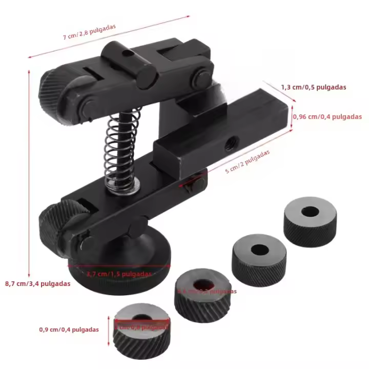 Herramienta De Knurling Ajustable Con Eje Y Rueda Soporte Para Herramienta De Knurling De Lathe Herramienta De Trabajo Metálico HSS - 1