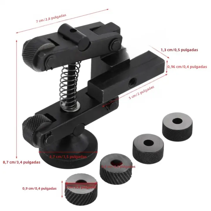 Herramienta De Knurling Ajustable Con Eje Y Rueda Soporte Para Herramienta De Knurling De Lathe Herramienta De Trabajo Metálico HSS - 1
