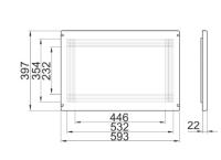 AZERO - Marco Microondas - 40x60 cm - 22 mm de Grosor - Rejilla Recortable - Para Muebles de 60 cm - details 0