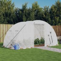vidaXL Invernadero con estructura de acero 8 m² 4x2x2 m Color Blanco,  Verde, y mas - details 0