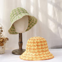 Nueva Gorra De Paja Para Mujer 2024 Sombrero De Redigrid Protección UV Visera Sol Para Playa Gorra De Verano Casual Estilo Campaniform - details 1