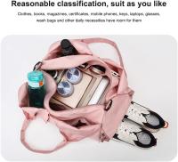 Bolsa de viaje, Bolsa de entrenamiento, Bolsa Deportiva con soporte para Esterilla de yoga, Bolsa de Lona con compartimiento de Zapatos, Bolsa de fin de semanacon bolsos para almacenamiento en seco y Húmedo (multicolor) - details 4