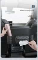 Bolsa De Almacenamiento Para Asiento Medio De Coche De Gran Capacidad En Cuero Negro Estilo Napa Soporte Para Artículos Colgante Para Espalda De Silla - details 8