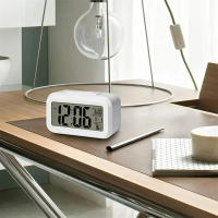 Reloj De Alarma Digital LED Con Función De Sueno Y Calendario Multifuncional Para Escritorio Material Plástico - details 4