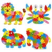 Rompecabezas Educativo De Madera Con Letras Inglesas Y Animales Juguete Inteligente Para Niños Cognición Temprana Regalos Para Bebés - details 1