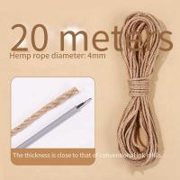 Rope De Espada De Lino Para Gatos 20/50M Plataforma De Subida Resistente a La Caída De Restos De Cuerda Adecuada Para Árboles De Gatos - details 0