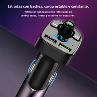 Transmisor Bluetooth 5,0 para coche LED MP3 con manos libres y cargador dual USB QC3.0 PD 3.1A compatible con tipo C - details 4