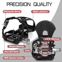 Pedales De Bicicleta BUCKLOS Dual Function MTB Plataforma Antideslizante Aluminio SPD Sistema Parte De Bicicleta - details 2