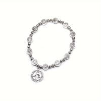 Rosario elástico de cuentas con cruz - Pulsera religiosa estilo Vaticano - details 3