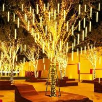 Luces De Lluvia De Meteoros LED Para Árbol De Navidad Fiesta De Vacaciones Decoración De Jardín Exterior Lámpara De Hidraulica De Navidad 30/50CM - details 0