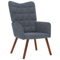 vidaXL Sillón de relax de terciopelo en color Gris oscuro/Negro/Amarillo y más - details 0
