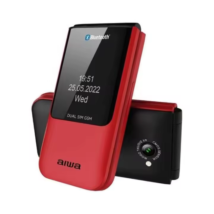 Teléfono móvil aiwa fp-24rd para personas mayores/ rojo - 1