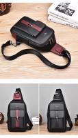 Bolsa De Hombro Para Hombre En Cuero Multi-funcional Deportiva Impermeable Para Correr Y Entrenar Bolsa Mensajera De Viaje Cruzable - details 13