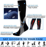 Calcetines Deportivos De Larga Medias Con Presión Mágica Para Correr Y Ciclismo Medios Tornillos Para Atletas Y Enfermeras - details 4