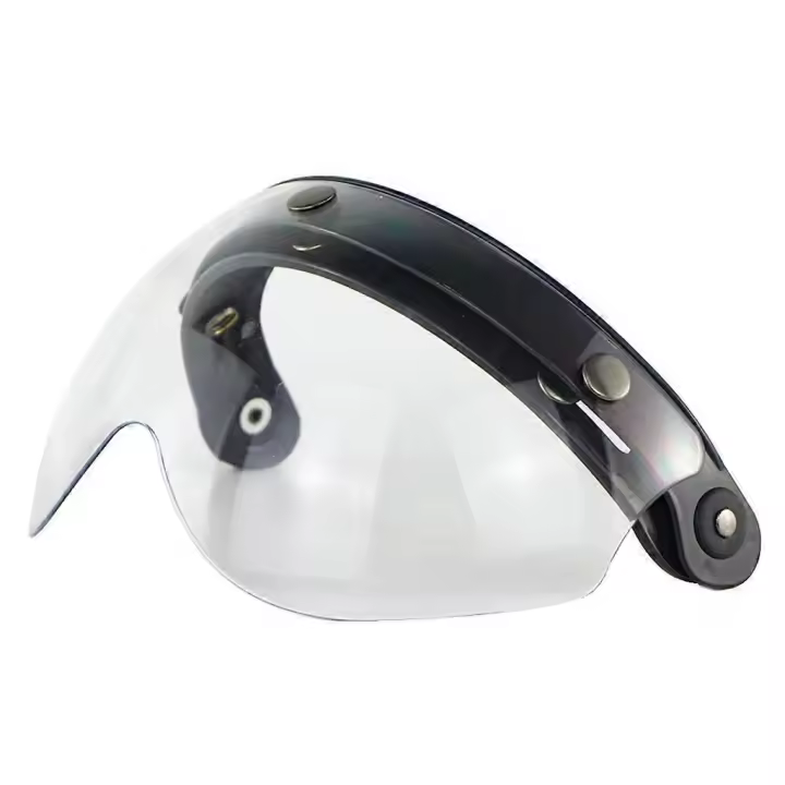 A prueba de viento 3-Snap Visor Lens Shield para cascos de motocicleta Flip Up Down Open Face - 1