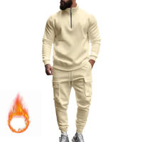 Conjunto Deportivo Casual Para Hombres Verano Otoño Invierno Con Cierre De Cremallera Y Veludo Tejido De Poliéster Talla S a XXXL - details 180