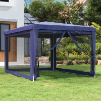 vidaXL Carpa para Fiestas con 4 Paredes de Malla Toldo HDPE Color Antracita,  Azul,  Rojo y mas - details 1
