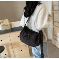 Bolso De Hombro De Nylon Nueva Diseño En Niche Color Sólido Con Pliegues Bolso Cruzado Versátil Para Uso Casual En Clase Y Comuting - details 23