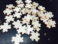 Set De 100 Piezas De Puzzle De Madera Sin Lado Doble Para DIY Adornos De Flores Para Bodas Y Decoración De Fiestas Artesanías Modernas - details 0