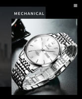Reloj Mecánico Automático Para Hombre OLEVS Con Calendario Y Semana Acero Inoxidable Resistente Al Agua Luminoso Dial Digital - details 12