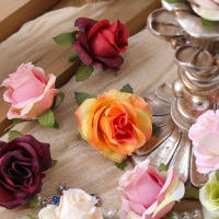 10/20/50Pcs Cabezas De Rosas Artificiales 4CM Flores Falsas Para Decoración De Hogar Boda DIY Guirnalda Regalo Accesorios - details 1