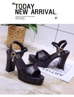 Sandalias De Plataforma Alta Para Mujer Con Hebilla Y Diseño De Boca De Pez Zapatos De Tacón Alto Casual Material PU - details 19