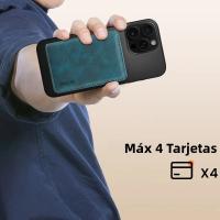 EUCAGR Portafotillas De Crédito Con Protección RFID Funda Magnética Para Teléfono Con 3 Slots De Tarjeta Cuero Sintético Seguro Para ID Y Tarjetas Regalo Para Hombres - details 7