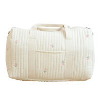 Bolso De Mano Grande De Viaje Corto Con Bordado Capacidad Alta Estilo Mochila Bolsa De Diaper Un Hombro Recibido Fácil Boston - details 5