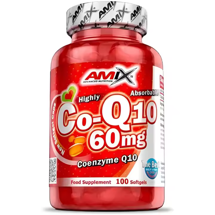 AMIX Coenzym Q10 100 Caps  Suplemento Energético y Antioxidante con 60mg por Cápsula  AMIX NUTRITION - 1