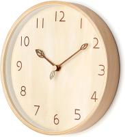 Reloj de pared de madera maciza de madera natural de 12 pulgadas movimiento silencioso sin ruido de tictac moderno estilo simple sala de estar dormitorio cocina habitación de los niños - details 0