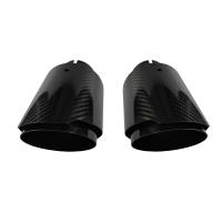 Tubo De Escape Para Coche Universal En Fibra De Carbono Y Acero Inoxidable Negro Brillante Tela Twill Mate Y Liso Tamaño Único - details 2